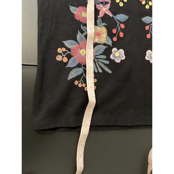 Zara Trafaluc‎ Dress S Womens Black Floral Mini Shift Short Sleeve Sweater NWT - Picture 12 of 13